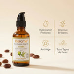Huile Jojoba Bio Florame 50ml avec bénéfices hydratation, cheveux brillants, anti-âge et tous types de peau