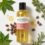 Huile végétale ricin bio Saint-Hilaire 200ml avec graines et gouttes dorées