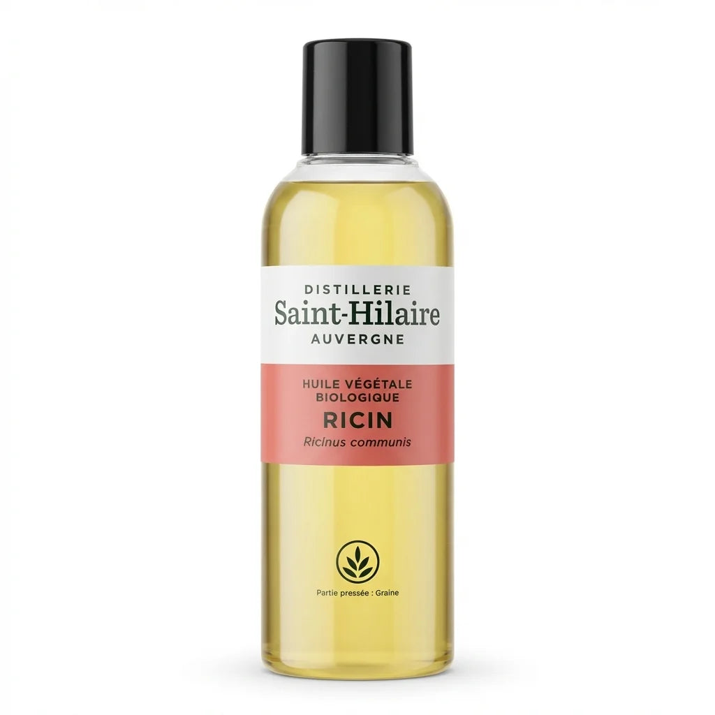 Huile végétale de ricin bio Saint-Hilaire 200ml flacon verre bouchon noir