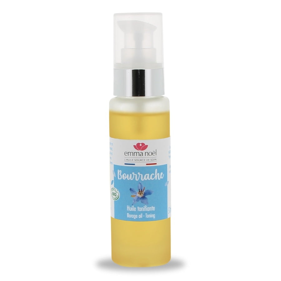 Huile De Bourrache BIO 50 ML - Soin Corps Et Bain, 100% Naturelle - Neuf