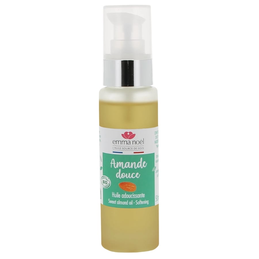 Un flacon d'huile Végétale d'Amande Douce Bio 50 ml Emma Noel