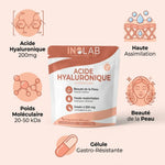 Hydraform Acide Hyaluronique 30 gélules 20-50 kDa Inolab avec infographie ingrédients