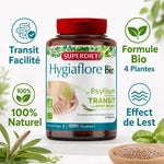 Hygiaflore Psyllium Bio 100 gélules Superdiet - Transit facilité formule bio naturelle