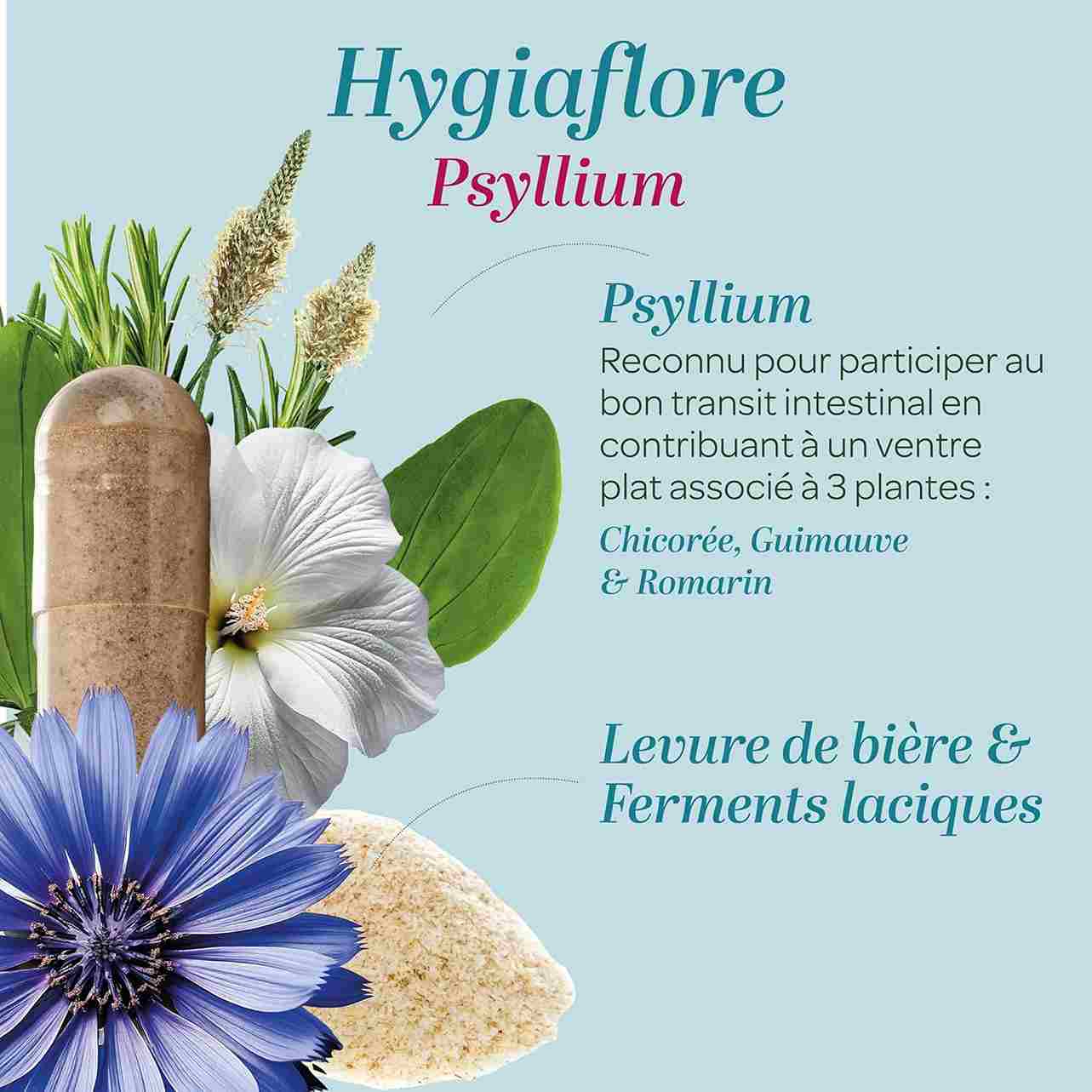 Les ingrédient d'Hygiaflore ventre plat de Superdiet, et leurs bienfaits