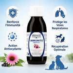 Ergyvet Immunité 100ml pour chien et chat avec bénéfices : renforce immunité, protège voies respiratoires
