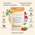 Imuniform multivitamines minéraux plantes 120 gélules Inolab avec ingrédients naturels et vitamines D3 zinc magnésium