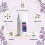 Infusion bio Fille de Lune 450g Biohême avec bénéfices bien-être féminin, peau et apaisement
