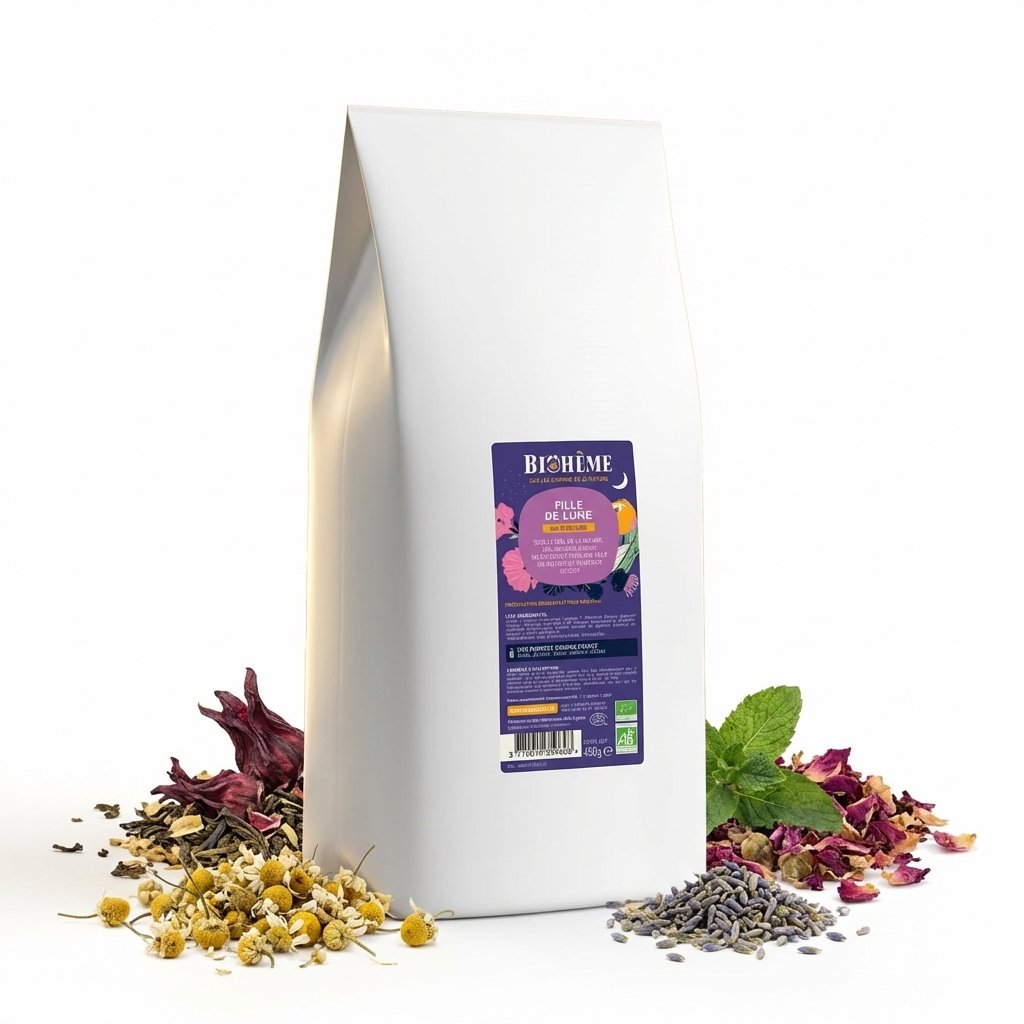 Infusion bio Fille de Lune Biohême 450g vrac avec ingrédients naturels séchés