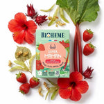 Infusion bio Super Maman Biohême 20 infusettes avec ingrédients naturels fraise hibiscus rhubarbe tilleul