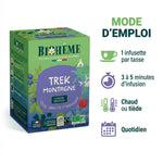 Infusion bio Trek Montagne Biohême 20 infusettes avec guide mode d'emploi et instructions préparation
