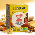 Infusion bio Yoga Flex Biohême 20 infusettes avec ingrédients naturels curcuma gingembre cannelle