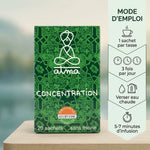 Infusion Bouddhi Concentration Atma 20 sachets avec mode d'emploi et instructions d'utilisation
