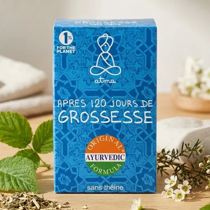 Infusion Dauhridaya grossesse 20 sachets Atma avec feuilles de framboisier et herbes biologiques