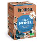Boîte Biohême Infusion Doux Sommeil 20 infusettes bio sur fond blanc