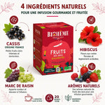 Boîte Biohême Infusion Fruits des Bois Enchantés 20 infusettes avec ingrédients cassis hibiscus raisin