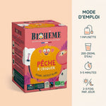 Boîte Biohême Pêche à Croquer infusion 20 infusettes avec mode d'emploi préparation