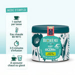Infusion Surf Océan Biohême 50g boîte métal avec mode d'emploi et instructions de préparation