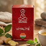 Infusion Virya Vitalité 20 sachets Atma avec gingembre et ashwagandha pour bien-être ayurvédique