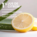 Composition de 1% de citron pour une conservation naturelle et des notes de fraicheurs acidulées