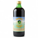 Bouteille de Jus de Noni Jade Recherche 1L avec étiquette bleue et bouchon doré sur fond blanc
