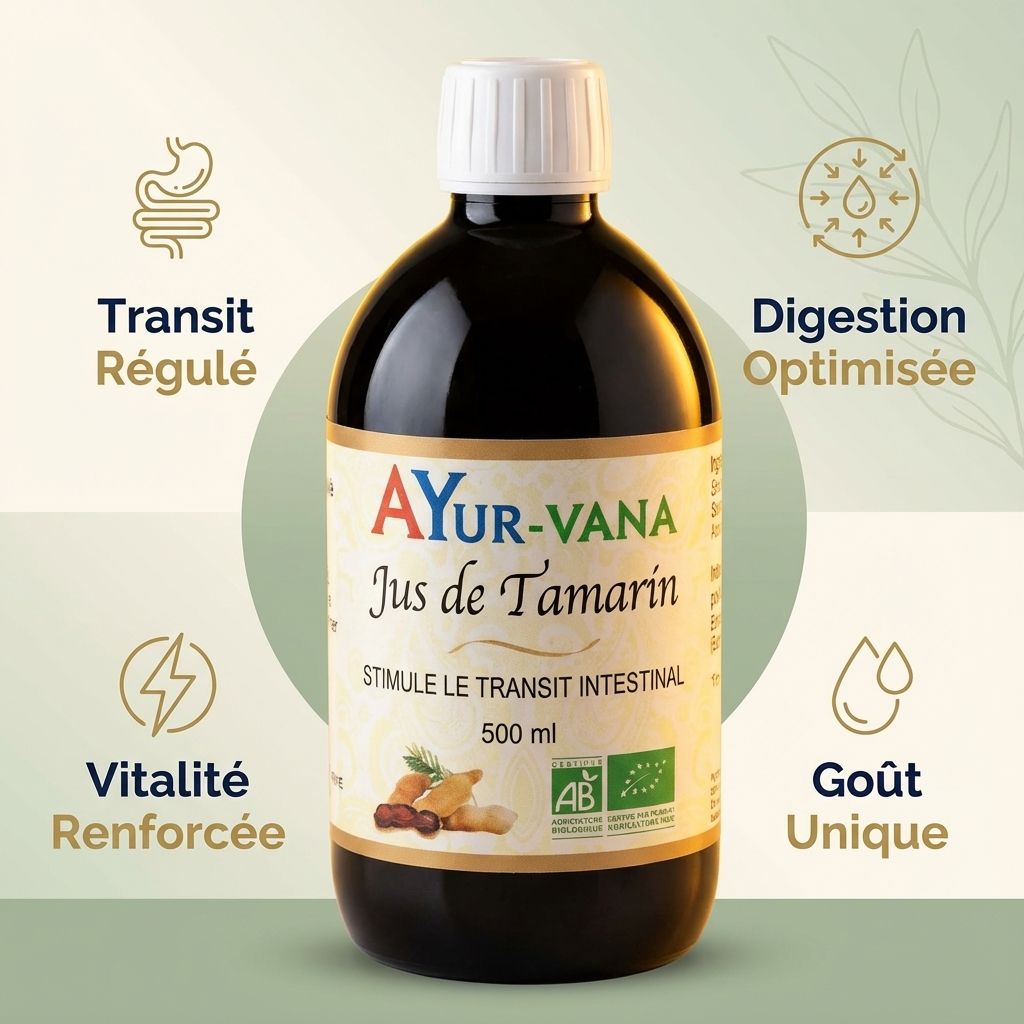 Jus de Tamarin Bio AyurVana 500ml - Digestion et vitalité naturelles