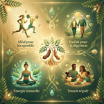 Jus de Tamarin Bio AyurVana 500ml - Infographie wellness pour sportifs, digestion et énergie naturelle