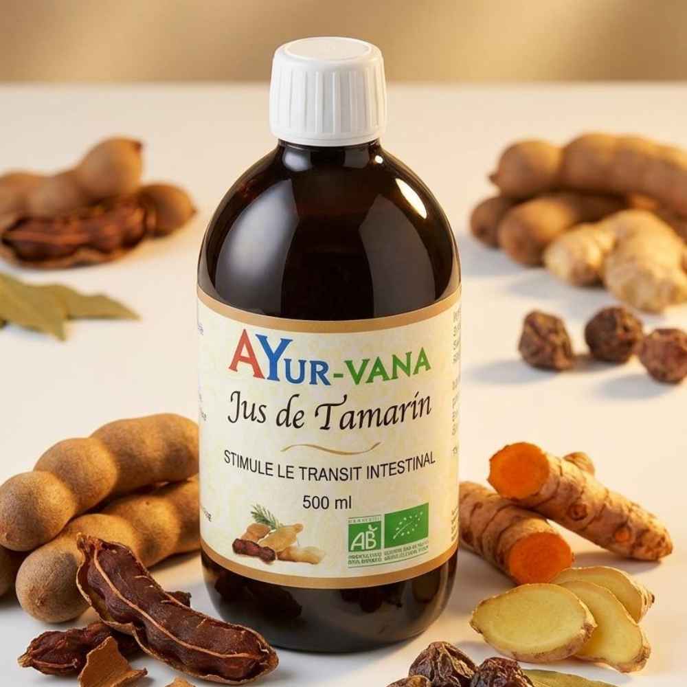 Jus de Tamarin Bio AyurVana 500ml avec fruits et ingrédients naturels