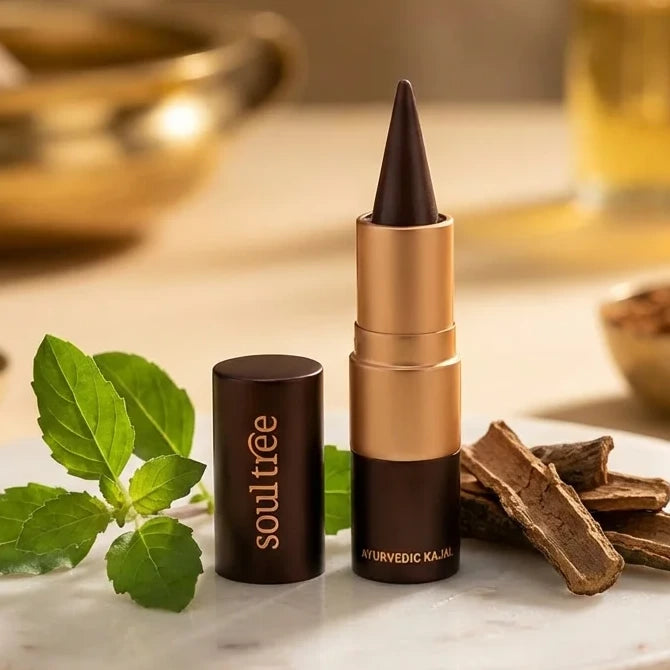 Kajal Ecorce Lodhra 007 Soultree avec emballage luxe et ingrédients ayurvédiques naturels