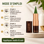 Kajal Vert Impérial 002 Soultree avec guide d'application en 4 étapes pour eyeliner ayurvédique