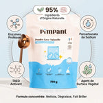 Poudre lave-vaisselle Pimpant 3-en-1 avec ingrédients naturels et certification Ecocert