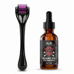 Un Kit avec un Beard Roller et une Huile de croissance pour Barbe 30 ml Sans Alcool