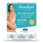 Kit Décolor Express Blondépil gel décolorant 2x75ml boîte turquoise et blanche