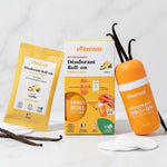 Kit Découverte Déodorant Roll-on Vanille Pimpant avec poudre jaune et bouteille réutilisable
