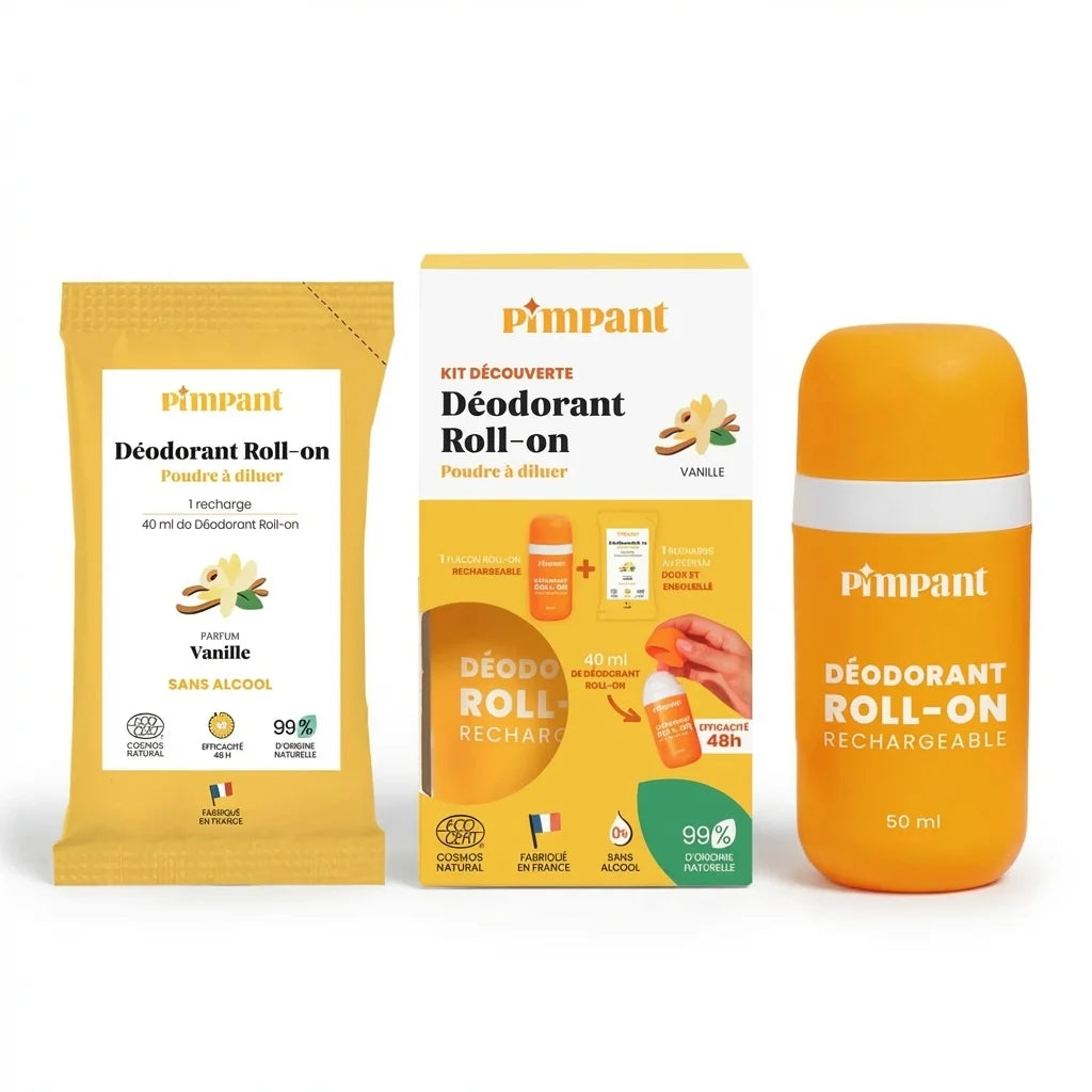 Kit Découverte Déodorant Roll-on Rechargeable Vanille Pimpant 50ml