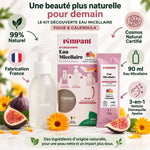 Kit découverte Figue & Calendula Pimpant avec eau micellaire 90ml et recharge, 99% naturel certifié