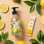 Kit découverte liquide vaisselle Pimpant agrumes avec bouteille réutilisable et stick, citrons frais