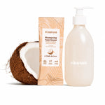 Kit découverte Shampoing Pimpant avec flacon pompe blanc et boîte design zébré beige