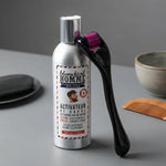 Kit pousse barbe Blondépil avec beard roller et huile de croissance 100ml sur fond gris