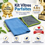 Kit Vitres Parfaites JP Nature : chiffons microfibre et tissu magique avec récompenses