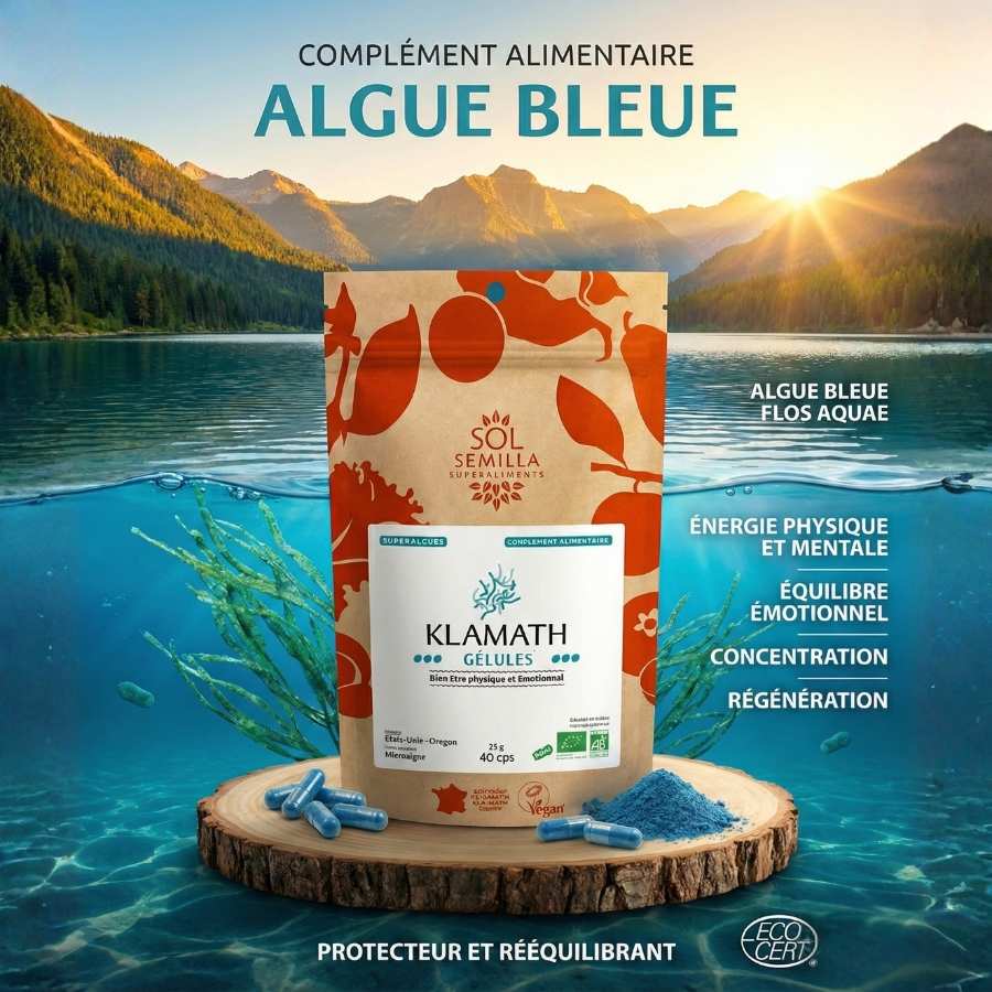 un pack de klamath sol semilla devant le lac oregon avec les bienfaits