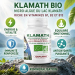 Klamath Bio 100 gélules Qualidiet - Énergie, immunité et antioxydants naturels certifiés bio