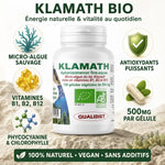 Klamath Bio 100 gélules Qualidiet avec micro-algue sauvage, vitamines B et antioxydants