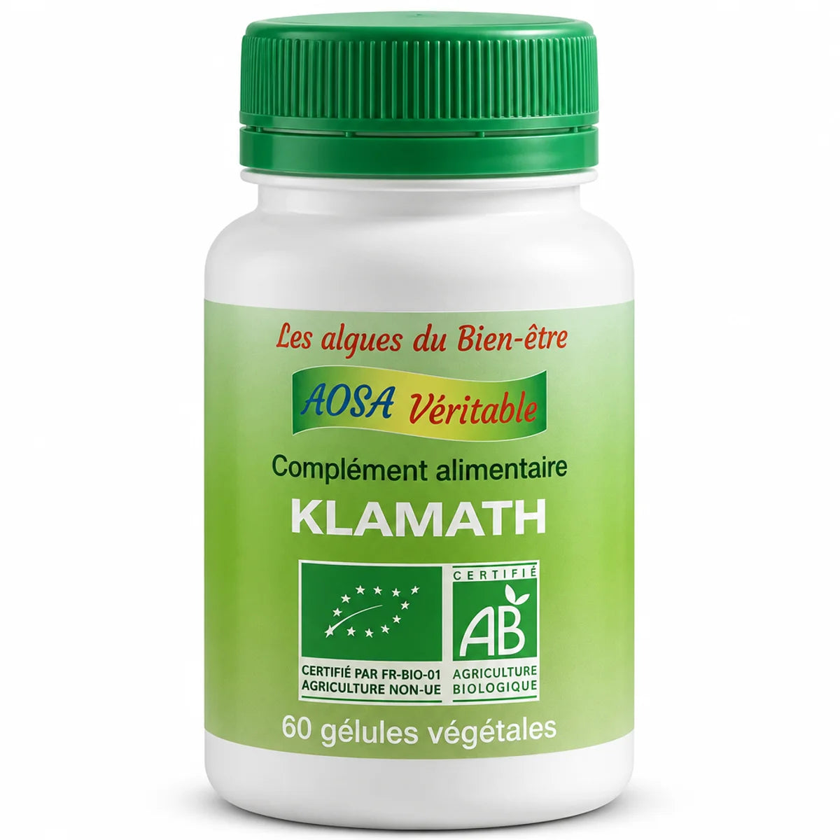 Klamath bio 60 gélules Aosa - flacon complément alimentaire certifié AB