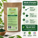 Poudre Klamath bio Aosa 50g avec mode d'emploi et dosage recommandé 2g par jour