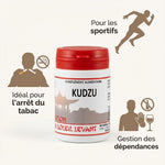 Kudzu 60 gélules - Complément alimentaire pour arrêt tabac, sportifs et gestion dépendances