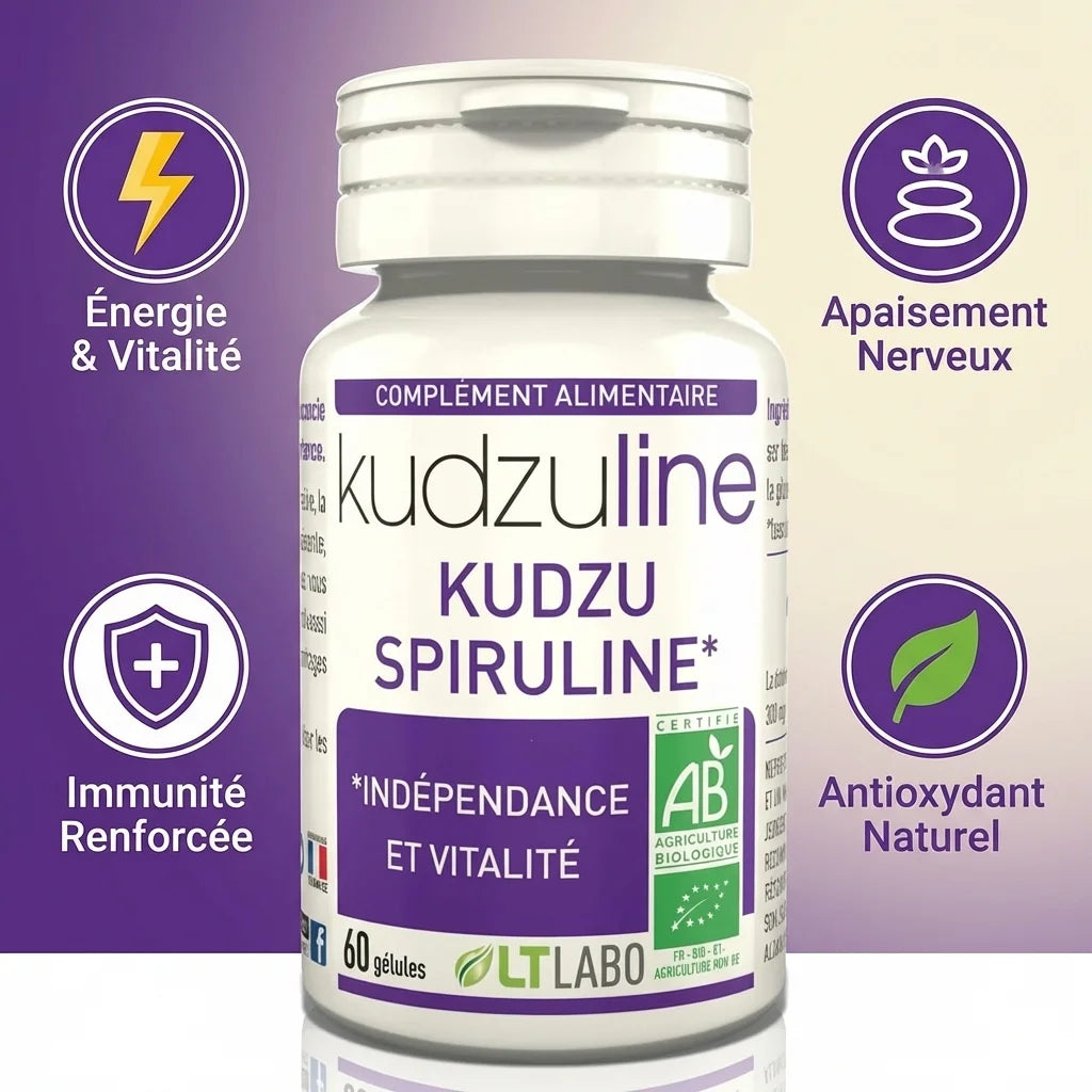 Kudzuline BIO LT Labo - Complexe Kudzu Spiruline 60 gélules avec bénéfices wellness
