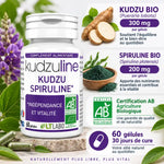 Kudzuline BIO LT Labo - Flacon complément Kudzu & Spiruline 60 gélules avec ingrédients