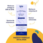 Composition de l'huile de foie de morue goût citron de la marque Lysi