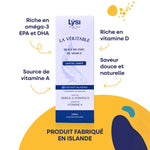 Composition de l'huile de foie de morue goût de neutre de la marque Lysi