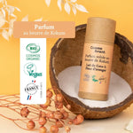Les labels du Parfum solide au Lait de coco & Fleur d'oranger de Comme Avant